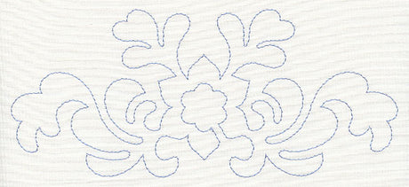 Feather Quilting Flower Crest 2 (Single Run)