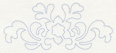 Feather Quilting Flower Crest 2 (Single Run)