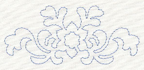 Feather Quilting Flower Crest 2 (Single Run)
