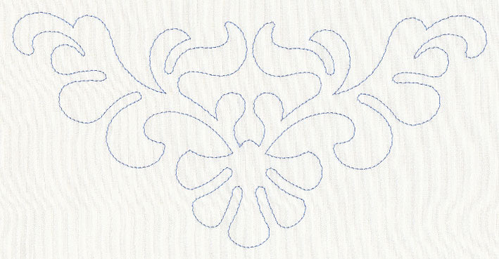 Feather Quilting Seashell Crest 2 (Single Run)