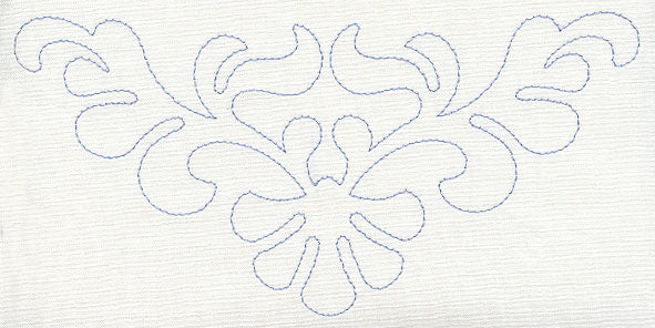 Feather Quilting Seashell Crest 2 (Single Run)
