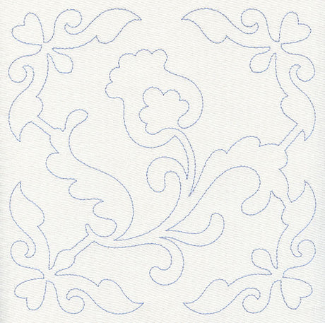 Feather Quilting Tulip Square (Single Run)