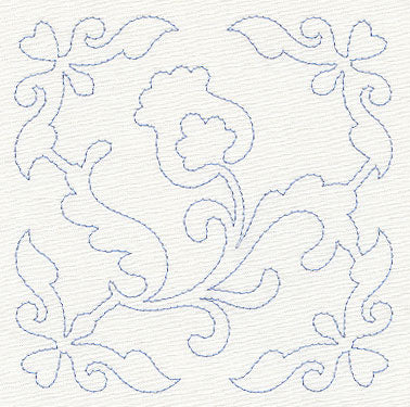 Feather Quilting Tulip Square (Single Run)