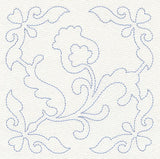 Feather Quilting Tulip Square (Single Run)