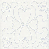 Feather Quilting Heart Square (Single Run)