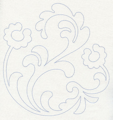 Feather Quilting Flower Circle (Single Run)