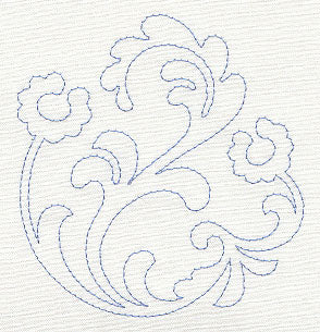 Feather Quilting Flower Circle (Single Run)