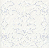 Feather Quilting Leaf Square (Single Run)