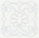 Feather Quilting Leaf Square (Single Run)