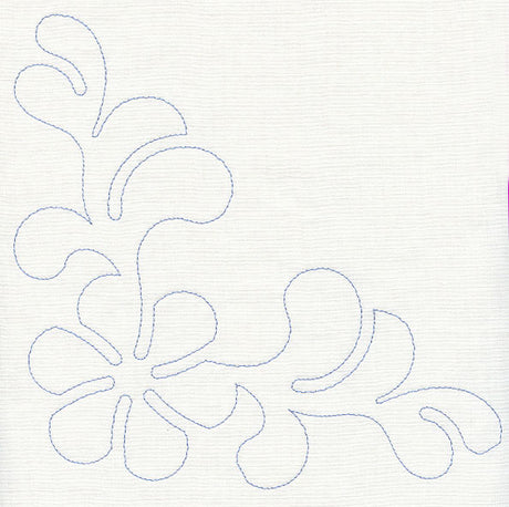 Feather Quilting Pinwheel Corner (Single Run)