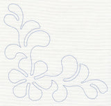 Feather Quilting Pinwheel Corner (Single Run)