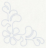 Feather Quilting Pinwheel Corner (Single Run)