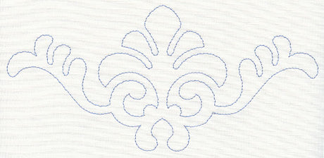 Feather Quilting Fleur de Lis Crest (Single Run)