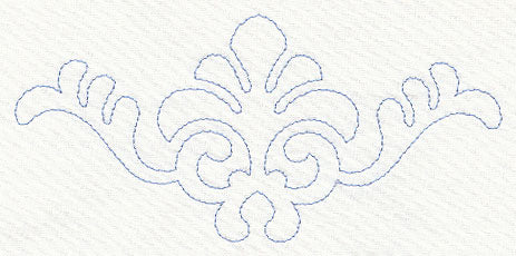 Feather Quilting Fleur de Lis Crest (Single Run)