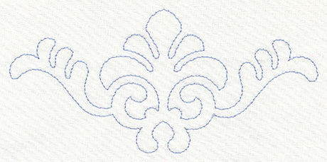 Feather Quilting Fleur de Lis Crest (Single Run)