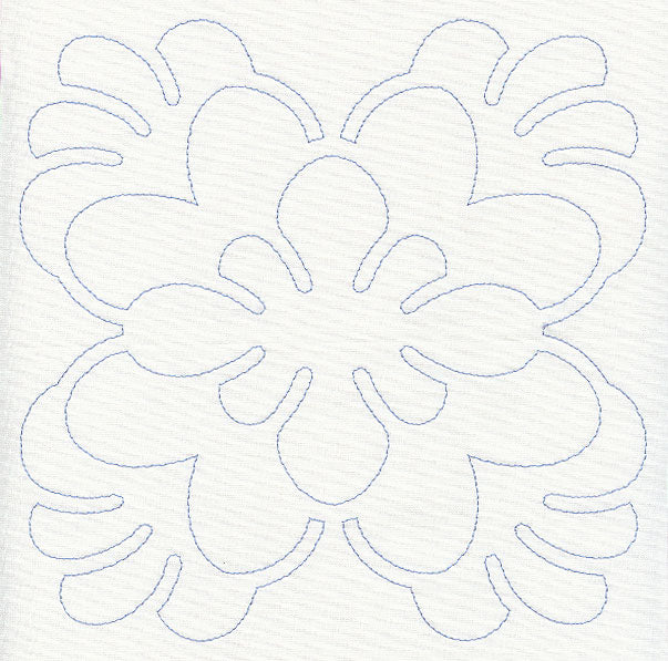 Feather Quilting Ornate Square (Single Run)