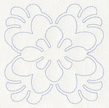 Feather Quilting Ornate Square (Single Run)