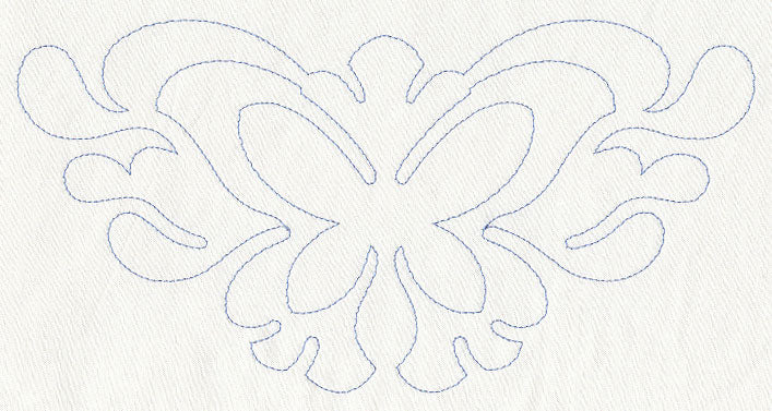 Feather Quilting Butterfly Crest (Single Run)