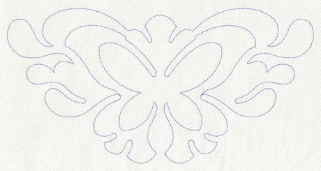 Feather Quilting Butterfly Crest (Single Run)