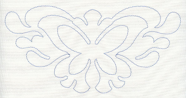Feather Quilting Butterfly Crest (Single Run)