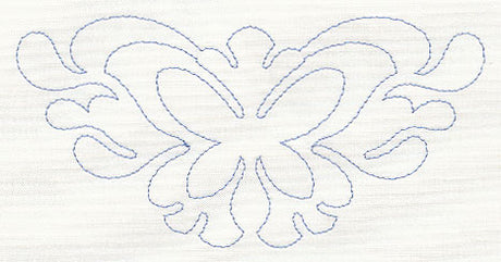 Feather Quilting Butterfly Crest (Single Run)
