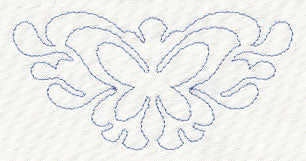 Feather Quilting Butterfly Crest (Single Run)