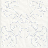 Feather Quilting Bold Flower Square (Single Run)