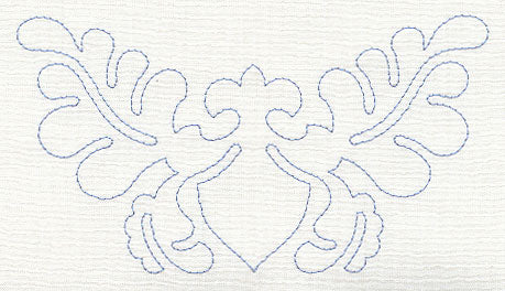 Feather Quilting Shield Crest (Single Run)