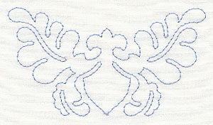 Feather Quilting Shield Crest (Single Run)