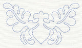 Feather Quilting Shield Crest (Single Run)