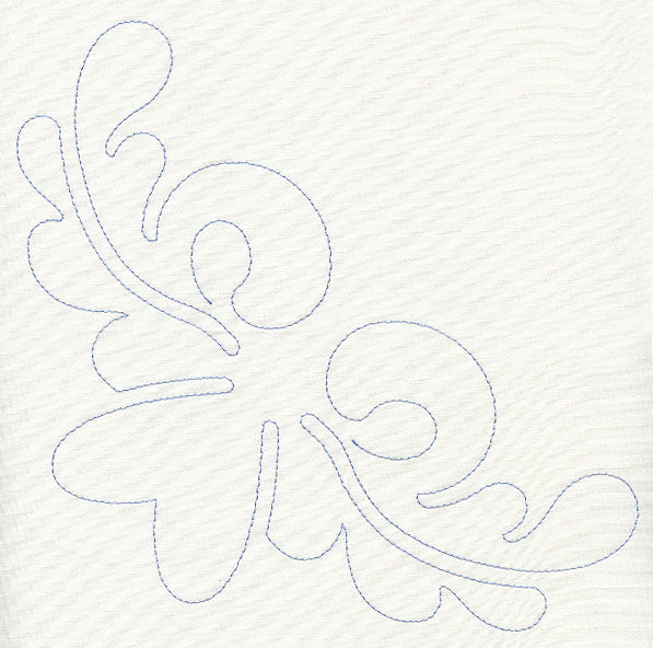 Feather Quilting Heart Corner (Single Run)