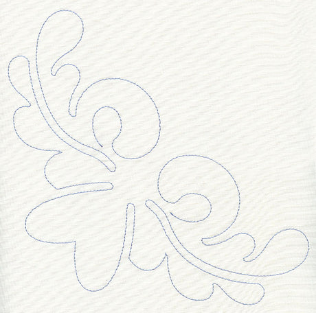 Feather Quilting Heart Corner (Single Run)