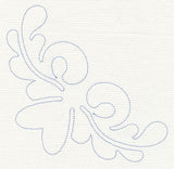 Feather Quilting Heart Corner (Single Run)