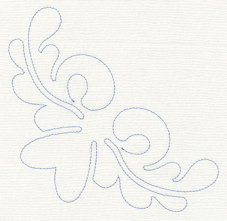 Feather Quilting Heart Corner (Single Run)