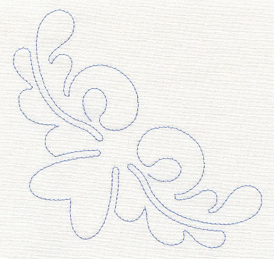 Feather Quilting Heart Corner (Single Run)