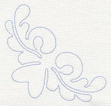 Feather Quilting Heart Corner (Single Run)