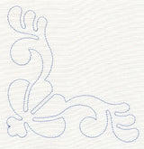 Feather Quilting Seashell Corner (Single Run)