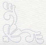 Feather Quilting Seashell Corner (Single Run)
