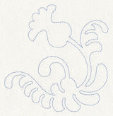 Feather Quilting Curling Blossom (Single Run)