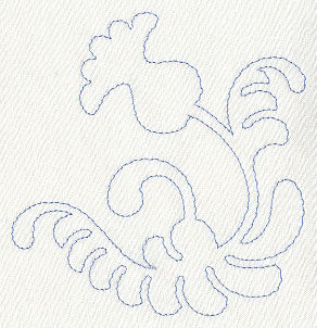 Feather Quilting Curling Blossom (Single Run)