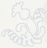 Feather Quilting Curling Blossom (Single Run)
