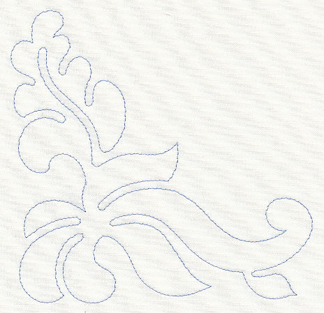 Feather Quilting Leafy Corner (Single Run)