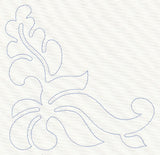 Feather Quilting Leafy Corner (Single Run)