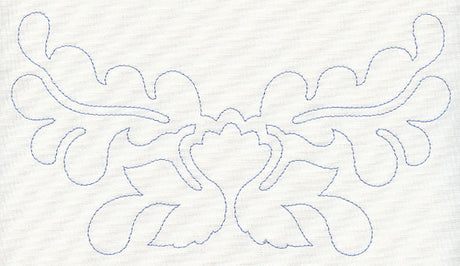 Feather Quilting Blooming Crest 1 (Single Run)