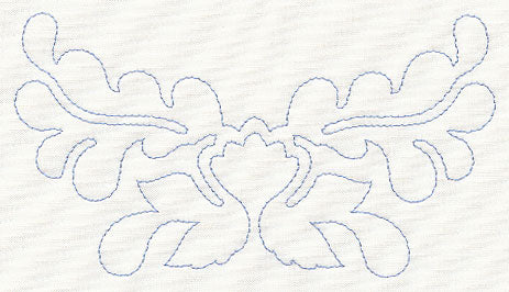 Feather Quilting Blooming Crest 1 (Single Run)