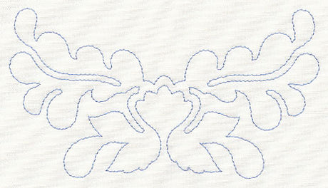 Feather Quilting Blooming Crest 1 (Single Run)