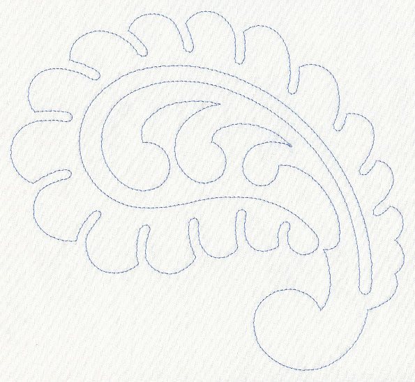 Feather Quilting Curling Paisley (Single Run)