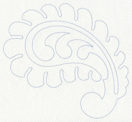 Feather Quilting Curling Paisley (Single Run)