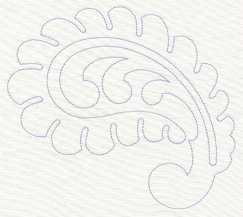 Feather Quilting Curling Paisley (Single Run)
