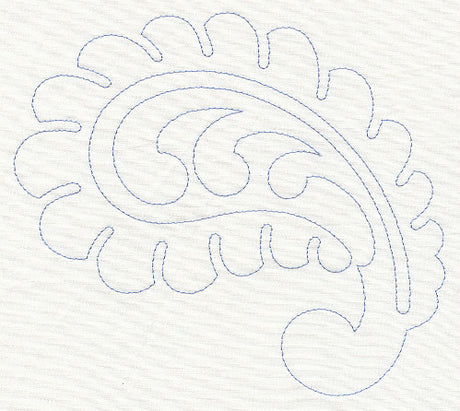 Feather Quilting Curling Paisley (Single Run)